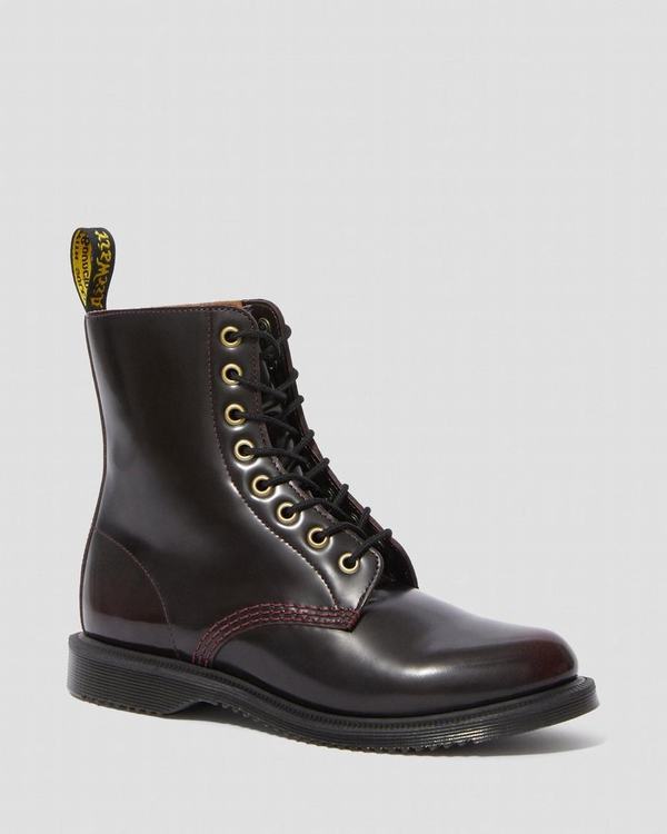 Dr Martens Dámské Kotníkové Boty Elsham Arcadia Červené, CZ-715432